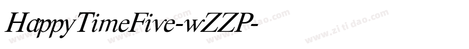 HappyTimeFive-wZZP字体转换