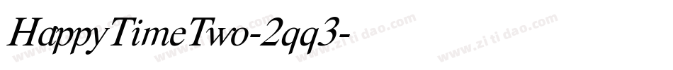 HappyTimeTwo-2qq3字体转换