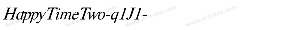 HappyTimeTwo-q1J1字体转换