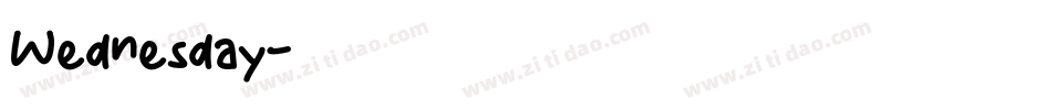Wednesday字体转换