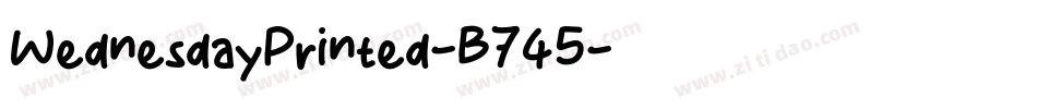WednesdayPrinted-B745字体转换