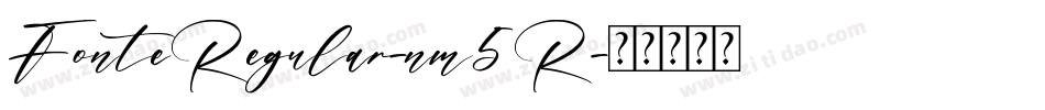 FonteRegular-nm5R字体转换
