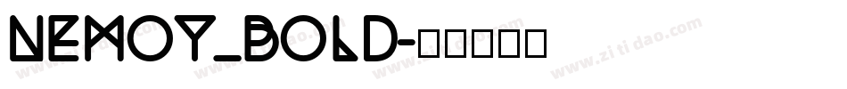 Nemoy_bold字体转换