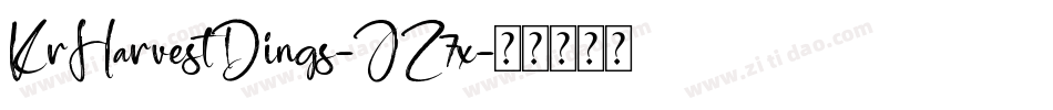 KrHarvestDings-JZ7x字体转换