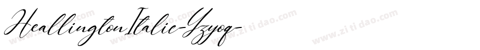 HeallingtonItalic-Yzyoq字体转换