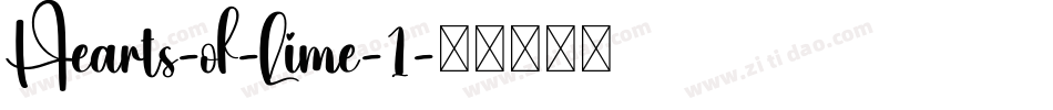 Hearts-of-Lime-1字体转换