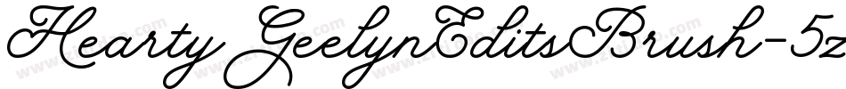 HeartyGeelynEditsBrush-5zd8字体转换