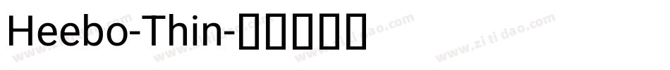 Heebo-Thin字体转换