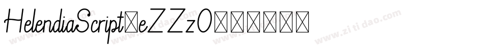 HelendiaScript-eZZzO字体转换
