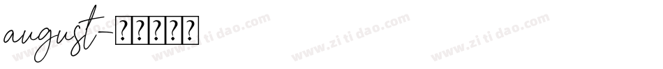 august字体转换