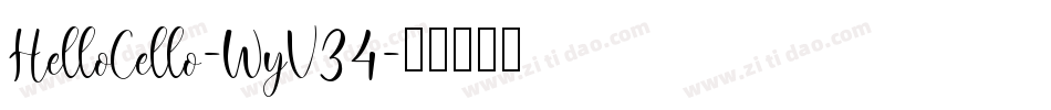 HelloCello-WyV34字体转换