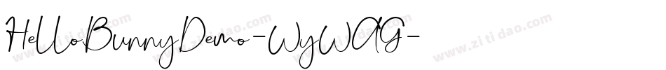 HelloBunnyDemo-WyWAG字体转换
