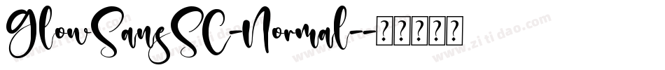 GlowSansSC-Normal-字体转换