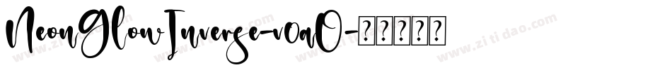 NeonGlowInverse-v0aO字体转换