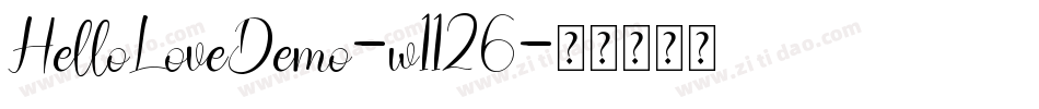 HelloLoveDemo-w1126字体转换