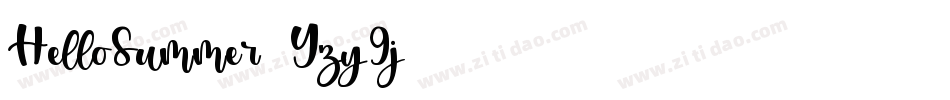 HelloSummer-Yzy9j字体转换
