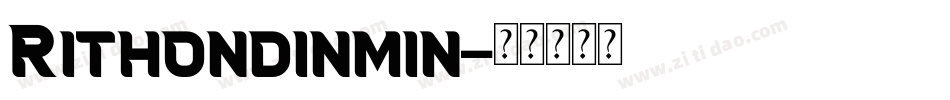 Rithondinmin字体转换