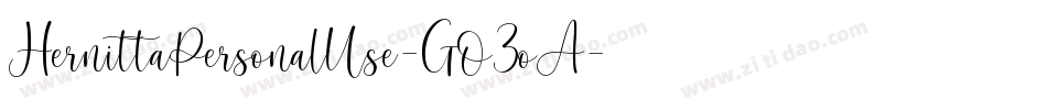 HernittaPersonalUse-GO3oA字体转换