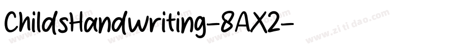 ChildsHandwriting-8AX2字体转换