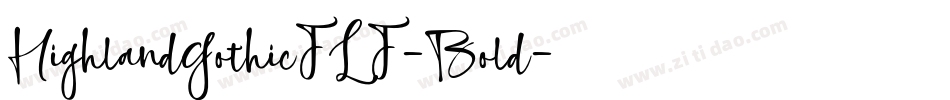 HighlandGothicFLF-Bold字体转换