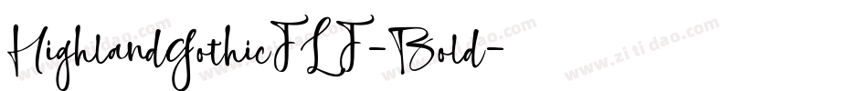 HighlandGothicFLF-Bold字体转换