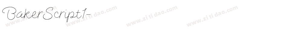 BakerScript1字体转换