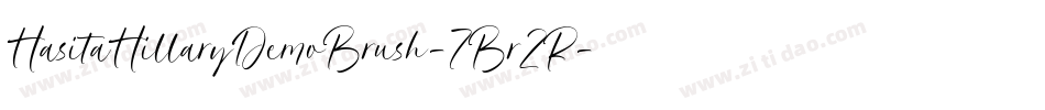 HasitaHillaryDemoBrush-7Br2R字体转换