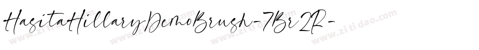 HasitaHillaryDemoBrush-7Br2R字体转换