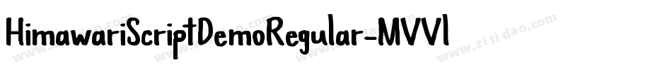 HimawariScriptDemoRegular-MVVle字体转换