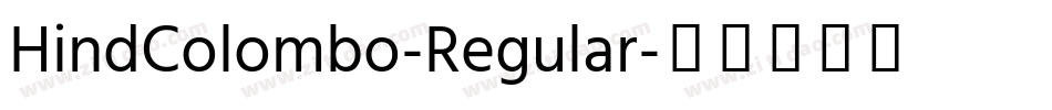 HindColombo-Regular字体转换