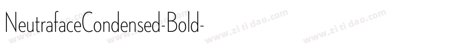 NeutrafaceCondensed-Bold字体转换