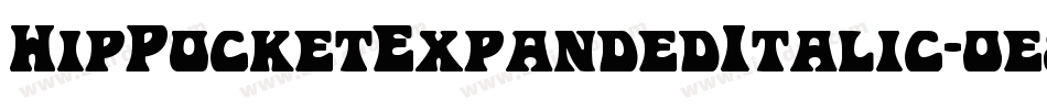 HipPocketExpandedItalic-0e2R字体转换