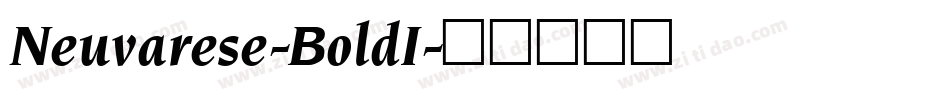 Neuvarese-BoldI字体转换
