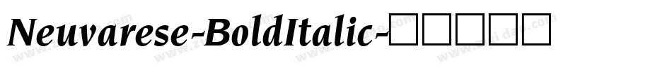 Neuvarese-BoldItalic字体转换