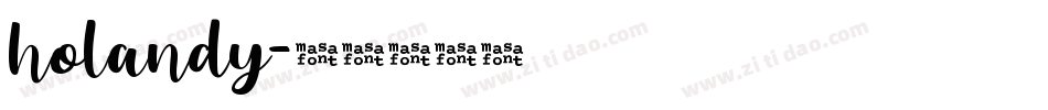 holandy字体转换