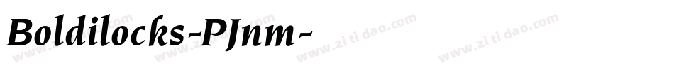 Boldilocks-PJnm字体转换
