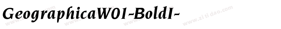 GeographicaW01-BoldI字体转换