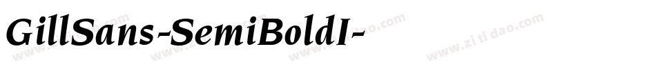 GillSans-SemiBoldI字体转换