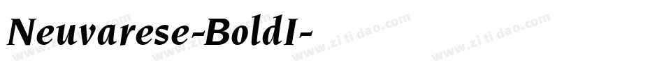 Neuvarese-BoldI字体转换