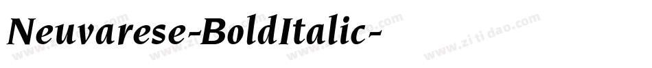 Neuvarese-BoldItalic字体转换