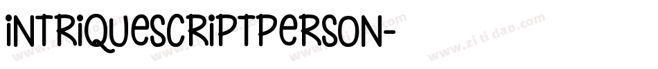 IntriqueScriptPerson字体转换