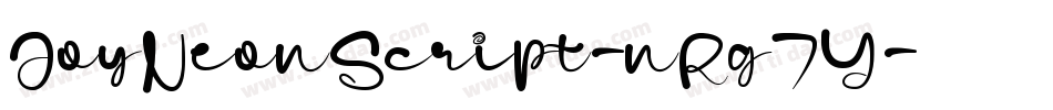 JoyNeonScript-nRg7Y字体转换