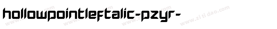 HollowPointLeftalic-pzYR字体转换