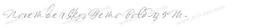 NovemberSkyDemoBold-1z9M字体转换