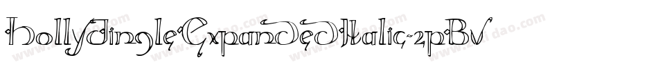 HollyJingleExpandedItalic-2pBv字体转换