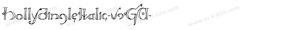 HollyJingleItalic-v9GA字体转换