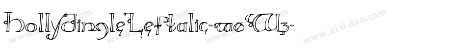 HollyJingleLeftalic-w0W3字体转换