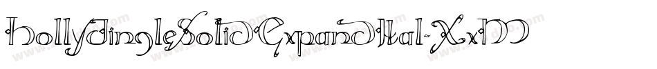 HollyJingleSolidExpandItal-XxMd字体转换 HollyJingleSolidExpandItal-XxMd字体转换