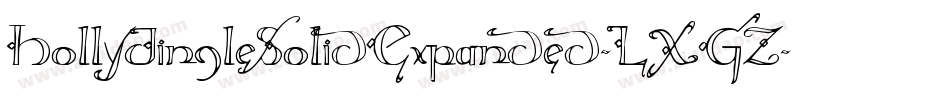 HollyJingleSolidExpanded-LXGZ字体转换 HollyJingleSolidExpanded-LXGZ字体转换