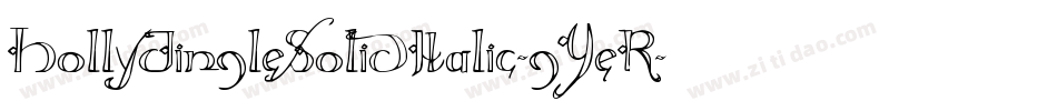 HollyJingleSolidItalic-gYeR字体转换 HollyJingleSolidItalic-gYeR字体转换